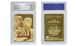 Donald Trump Triple Image Signature Edition 23K Gold Card Limited and Numbered of 5000 - Graded GEM-Mint 10