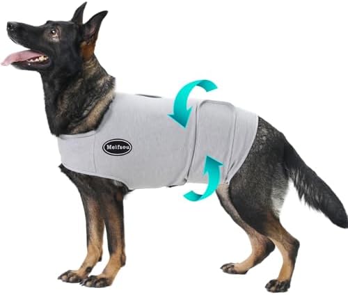 Dog Anxiety Vest, Skin-Friendly Thunder Jacket for Dogs, Dog Calming Shirt for Thunder, Fireworks, Vet Visits and Separation - Keep Pet Calm Without Medicine & Training, Anti Anxiety for Dogs