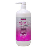 THE CURL COMPANY The Curl Company Supersize Sulphate-Free Shampoo (1 litre) - Be kind to your curls and scalp with this non-stripping, Sulphate-Free Shampoo, Infused with Moringa & Meadowfoam Seed oils 1000ml, Clear