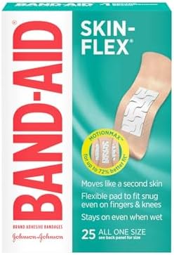 Band-Aid Brand Skin-Flex Adhesive Bandages, All One Size, 25 Count (Pack of 12)