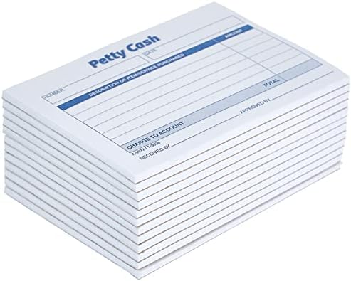 Adams Petty Cash Receipt Pad, Carbonless 1-Part Book, 5 x 3.5 Inches, 50 Copies per Pad, Rent Receipts Set, Pack of 12 (9672ABF)