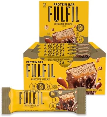 FULFIL Protein Snack Bars, Chocolate Hazelnut, 15g Protein, Pantry Staples, 12 Count