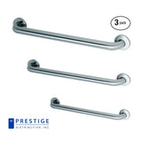 Prestige Commercial Grab Bar Bundle for Commercial and Residential Restrooms- 1.5" Diameter - 18", 36", 42" - ADA Compliance - Pack of 3