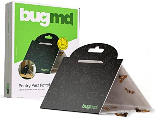 BugMD Pantry Pest Patrol (6 Count, Black) - Moth Traps for Kitchen, Pantry Moth Trap, Bug Trap, Moth Traps for House Pantry, Get Rid of Pantry Moth, Kitchen Moth Trap Killer