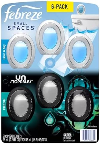 Febreze Small Spaces Air Freshener, 6 Pack, Linen & Sky & Fresh