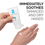 La Roche-Posay Cicaplast Hand Cream, Instant Relief Moisturizing Dry Hands Shea Butter Lotion for Dry Cracked Hands, Non Greasy, Fragrance Free, 1.69 Fl Oz (Pack of 1)