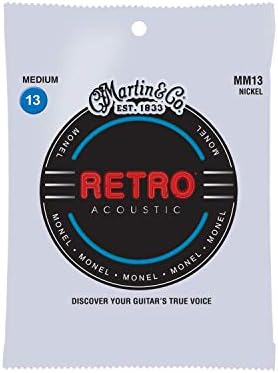 Martin Retro Acoustic MM13 Medium-Gauge Guitar Strings, Monel Nickel
