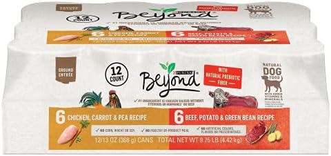 Purina Beyond Grain Free, Natural Pate Wet Dog Food, Chicken & Beef Recipe Variety Pack - (12) 13 oz. Cans