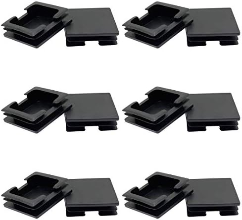 12Pack 75mm (3 Inch) Square Plastic Plug, Square Tubing End Caps, Tubing Post End Cap for Square Tubing/Black Plastic Square Plugs