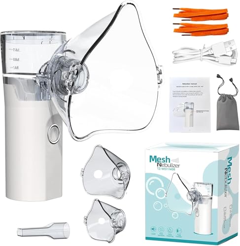 Portable Nebulizer, Rechargeable Mesh Spacer Machine for Adult and Kid, for Home and Travel with 2 Modes, Handheld Nebulizer for Breathing Issues