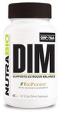 NutraBio DIM Supplement, Supports Estrogen Balance, 100mg - 60 Vegetable Capsules