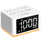 【3 in 1】Sound Machine Dual Alarm Clock Night Light White Noise Machine 27 Sleeping Sounds for Adults Kids Precise 32 Level Volume Sleep Timer Memory Function Digital Clock with 30 Wake Up Sounds