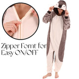 COSUSKET Snug Fit Unisex Adult Onesie Pajamas, Flannel Penguin Cosplay Animal One Piece Halloween Costume Sleepwear Homewear