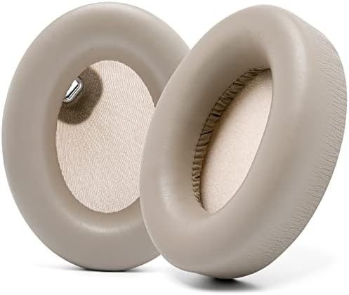 WC Wicked Cushions Extra Thick Earpads for Sony WH1000XM4 Headphones - Soft PU Leather Cushions, Luxurious Noise Isolating Memory Foam, Added Thickness Without Disabling On/Off Sensor | Beige
