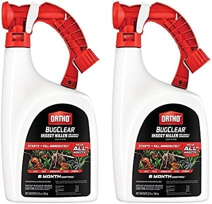 Ortho BugClear Insect Killer for Lawns & Landscapes Ready to Spray - Kills Periodical Cicadas, Ants, Spiders, Fleas, Ticks & More, Outdoor Bug Spray for up to 6 Month Insect Control, 32 oz.