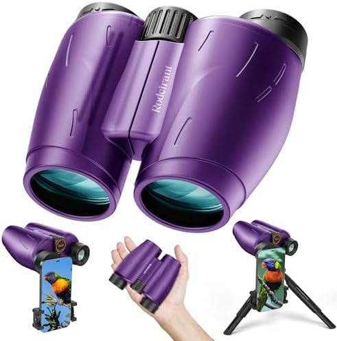 18x50 Binoculars for Adults, Waterproof and HD Binoculars for Bird Watching-Purple