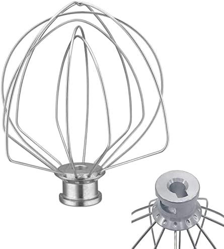 Replacement Bowl-Lift 6-Wire Whip,Compatible with KitchenAid Lift Stand Mixers Fits models K4, K5, KP50, KSM5, KSM50, KSM500PS,KSM450，KV25G and KP26M1X，The same style as KN256WW.(6 Quart)