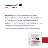 SMITH'S AMISH Foot Cream (4 oz.) Deep Soothing Herbal Cream for Intense Foot and Leg Discomfort including Burning, Cramping and Restlessness Sensations