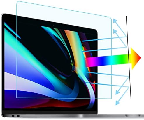 2PC Anti Blue Light Laptop Screen Protector Compatible with MacBook Pro 16 Inch 2019 Released with Touch ID & Touch Bar (A2141) - Anti-Glare/Anti Scratch Matte Laptop Screen Protector Guard