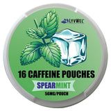 LYVWEL 5-Pack Caffeine Dip Pouches: 16 per Can, 56mg Caffeine, Nicotine-Free, Tobacco-Free Coffee Pouches Boost (Spearmint)