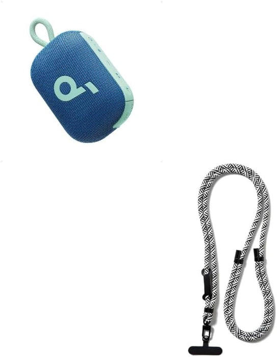 Soundcore Select 4 Go Blue Lanyard for Select 4 Go Speaker, Cell Phone Lanyard for Neck or Shoulder, Adjustable Phone Strap Compatible with Car Keys and Keychains (Black)