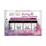 Aura Cacia Journey Essential Diffusion Oils Kit, 4-Pack, Spice Market, Dreamy Forest, Quiet Orchard & Sunny Garden Pure Oils