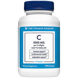 The Vitamin Shoppe Vitamin C 1,000MG, Easy to Swallow, Antioxidant That Supports Immune and Cardiovascular Health (300 Softgels)