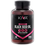 Kiva Black Seed Oil Softgel Capsules - Cold-Pressed (2000mg), 1.5%+ High Thymoquinone (TQ), 100% Turkish Nigella Sativa Seed Oil, 90 Vegan Softgels