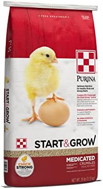 Purina Start & Grow | Nutritionally Complete Medicated Chick Feed Crumbles | 25 Pound (25 lb.) Bag