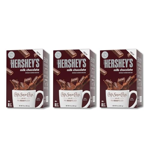 Candy Shop Cocoa HERSHEY'S Milk Chocolate Cocoa Mix, Hot Chocolate, Make Hot or Iced Cocoa, Made With Real Milk, Gluten Free, 1.25 oz packet (24 count)