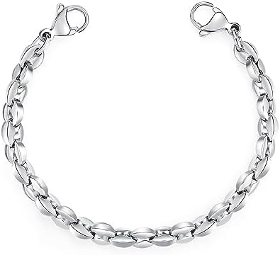 LinnaLove Stainless Steel Interchangeable Chain for Medical Alert id Bracelets for Women and Men