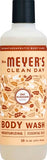 MRS. MEYER'S CLEAN DAY Moisturizing Body Wash for Women and Men, Biodegradable Shower Gel Formula Made with Essential Oils, Oat Blossom Scent, 16 oz