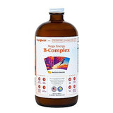 LIQUIDHEALTH 32 Oz B Complex Liquid Super Mega Energy Active B Vitamins Supplements Bcomplex Methlayted, Vegan, Gluten, Soy, Sugar Free