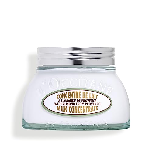 L'OCCITANE Almond Milk Concentrate: 48 Hour Hydration*, Visibly Firm & Soften Skin, Delicious Scent, With Almond Milk + Almond Oil, Moisturizer, Refill Available