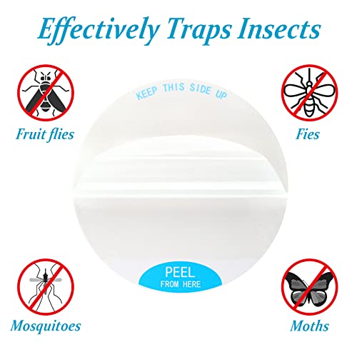 48 Pcs Fly Trap Refill Glue Boards for Mosquito Zapper 3.4" Indoor Insect Trap Refills Glue Pads Flea Trap Replacement Sticky Pads for Mosquitoes Lamp Compatible with 3.4" Katchy Duo Mosquito Killer