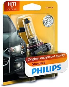 Philips 12362B1 H11 Standard Halogen Replacement Headlight Bulb, 1 Pack