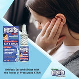 Pressureze Xtra - Natural- Preservative Free - Sterile Nasal Spray - for Severe Sinus Congestion Relief - Opens Blocked Ear Canals, Snoring | 245 Sprays, 34 ml (Pack of 1)