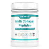 BIO NUTRI Multi Collagen Peptides Powder - Type I, II, III, V, X with VC, Hyaluronic Acid, Biotin, Unflavored Collagen Powder 45 Servings, Hydrolyzed Collagen Peptides - Hair Nail Skin Joint Healthy