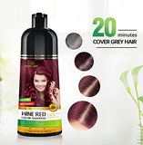 Herbishh Hair Color Shampoo for Gray Hair – Magic Hair Dye Shampoo – Colors Hair in Minutes–Long Lasting–500 Ml–3-In-1 Hair Color–Ammonia-Free | Herbishh (Wine Red)