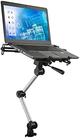 Mount-It! Laptop Vehicle Mount, No-Drill Computer Seat Mount, Full Motion Adjustable Design for Auto, Truck, Car, Van Use