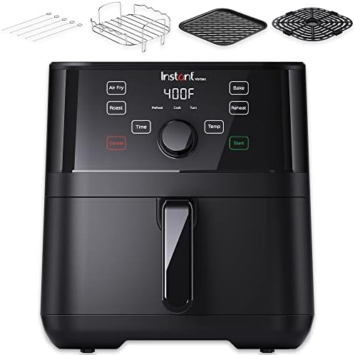 Instant Pot A-072-04-3053-B-MOTN Instant Vortex 6 Quart Air Fryer Oven, 4-in-1 Functions (Renewed)