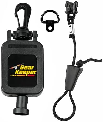 Gear Keeper CB MIC KEEPER Retractable Microphone Holder RT4-4112 – Features Heavy-Duty Snap Clip Mount, Adjustable Mic Lanyard and Hardware Mounting Kit - Made in USA – Black