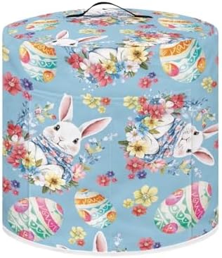Easter Day Decor Dust Cover Compatible with 6 qt Instant Pot, for Electric Pressure Cooker Rice Cooker and Air Fryer Cover Keep Appliance Clean Home Decorations Floral Rabbits Print