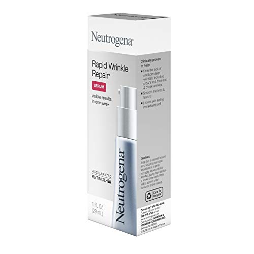 NEUTROGENA Rapid Wrinkle Repair Anti-Wrinkle Retinol Serum with Hyaluronic Acid & Glycerin - Anti-Aging Facial Serum for Wrinkles & Dark Circles, 1 fl. oz