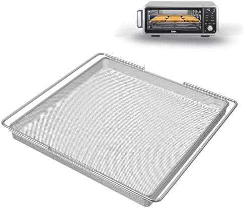 Air Fryer Basket for Ninja Foodi SP300 SP301 SP351 SP201 Series Air Fryer Oven, Stainless Steel Air Fryer Tray Replacement for Ninja Foodi Air Fryer Accessories, Air Fry Basket for Oven