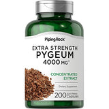 Pygeum Supplement 4000 mg | 200 Capsules | Pygeum Africanum Bark Extract | Extra Strength | Non-GMO, Gluten Free | by Piping Rock