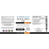 Approved Science Black Seed Oil - Cold Pressed Nigella Sativa - Standardized to 2% Thymoquinone - 180 Softgels - Boost Immune, Respiratory, and Digestive Systems