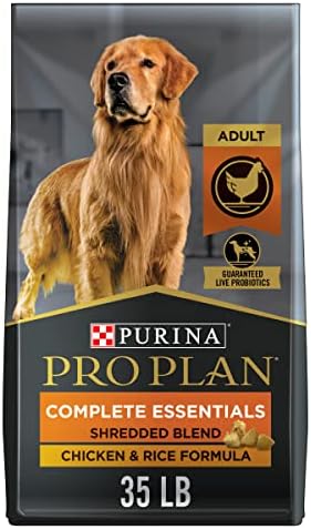 Purina Pro Plan Complete Essentials Shredded Blend Chicken and Rice Dog Food Dry Formula with Probiotics for Dogs - 35 lb. Bag