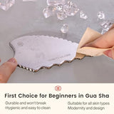 Rena Chris Gua Sha Body Tools, Stainless Steel Guasha Tool, Manual Massage Sticks for Jawline Sculpting and Puffiness Reducing, Gua Sha Scraping Massage Tool, Skin-Care Gift (Pear-Shaped)