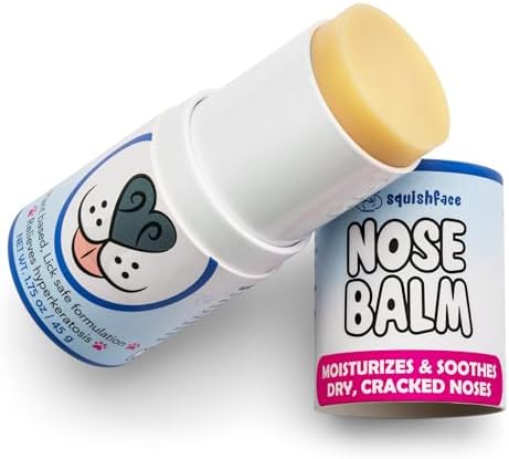 Squishface Nose Balm - Soothe & Protect Dry, Cracked Dog Snouts - Plant-Based, Lick-Safe Formulation to Aid in Relief of Hyperkeratosis - Great for All Breeds! (1.75 oz)